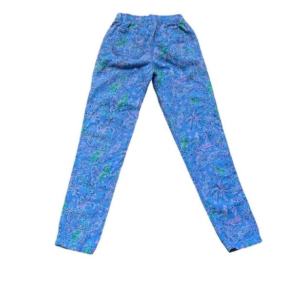 Lilly Pulitzer Taron Linen Pants Lilac Rose We Mermaid It Size XS - Picture 9 of 10